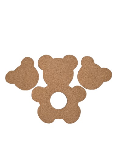 Ozdobná korková nálepka na vypínač/kontakt BEARS