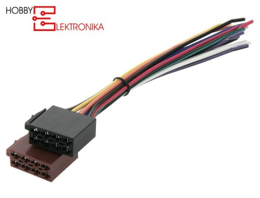 ISO reproduktor a napájacia zástrčka, 16 vodičov