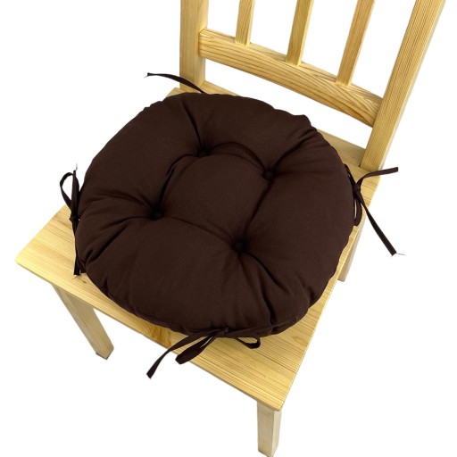 Podsedák na stoličku taburetka 35cm HNEDÝ CIRCLE