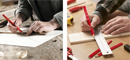 Stolárska ceruzková stavebná tvrdosť fixky HB veľká K2 245 mm