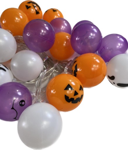 HALLOWEENSKÁ LAMPA GARLAND 3M 20 SVIETÍ TEKVICOVÉ STRAŠIDLÁ