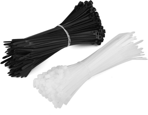 200x KLIPOVACIE KRATA BIELE ČIERNA 2,5x150