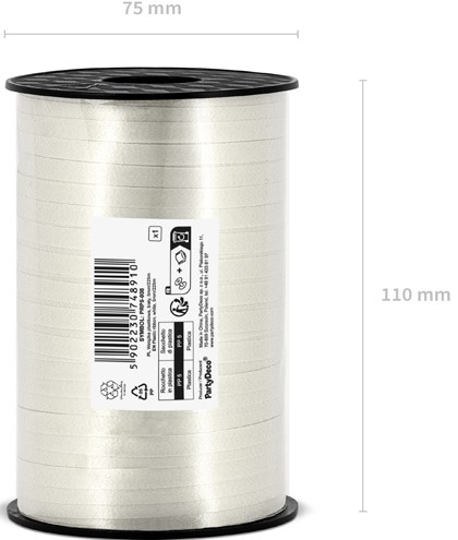 BALÓNOVÁ STUHA STUHA 225 m PEVNÝ PLAST BIELA PASTELOVÁ DLHÁ
