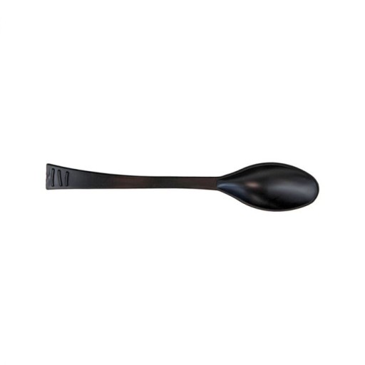 Plastové lyžičky PS čierne WAVE 200mm 40 ks