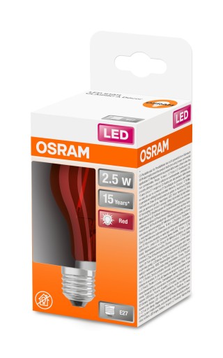 Osram dekoračná LED žiarovka 2,5W červená