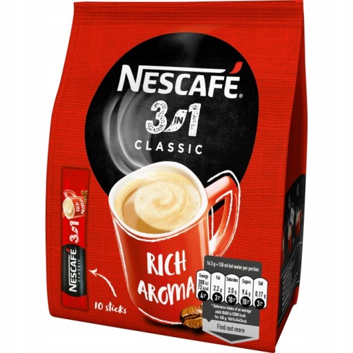 Nescafe 3v1 Classic Instantná káva 10x16,5g