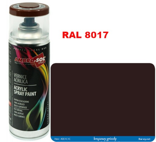 hnedá RAL 8017 LESK SPREJ 400ml profi-line HQ AMBROSOL 1233
