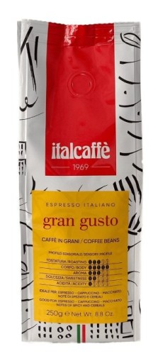 Italcaffe Espresso Italiano Gran Gusto zrnková káva 250g