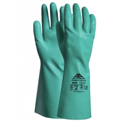 Vločkované rukavice z chemickej gumy Active Chem H4011 veľ. 11/XXL