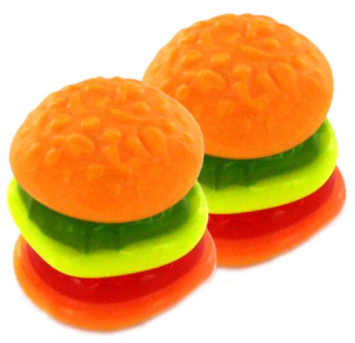 Trolli Hamburger Mini želé fazuľky 10 ks z Nemecka, balenie mini burger setu
