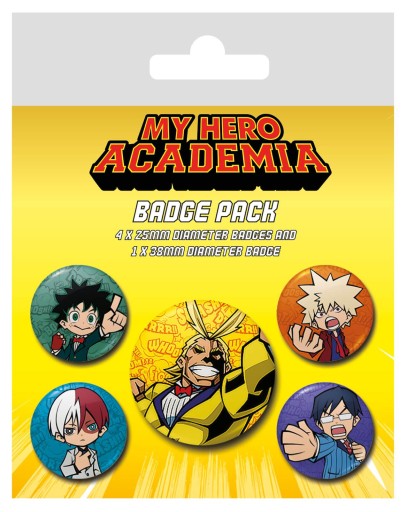 Sada 5 ks štipcov My Hero Academia Chibi, štipcov na oblečenie