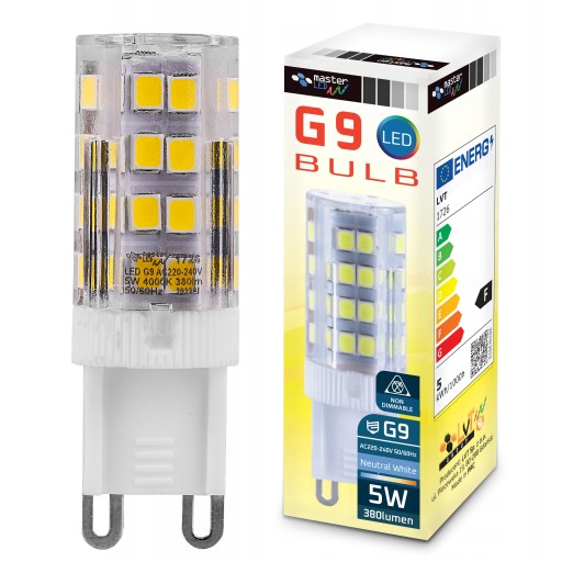G9 SMD 2835 LED žiarovka 5W 230V 380lm do lustrov