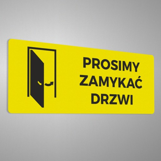 Nálepka - Zatvorte dvere 10x25