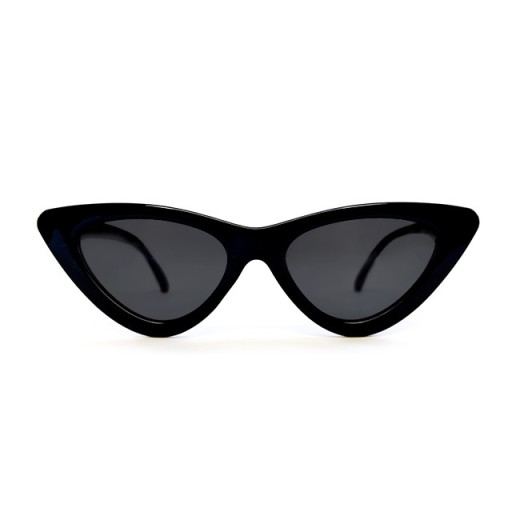 DÁMSKE SLNEČNÉ OKULIARE UV400 ČIERNE OKULIARE CAT-EYE