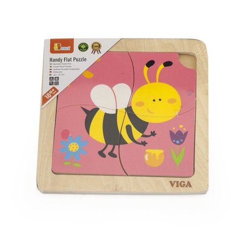 Drevené puzzle na podstavci - Včela Viga 50138