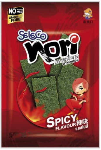 Chrumkavé riasy Morské riasy Nori Pikantný snack 36g