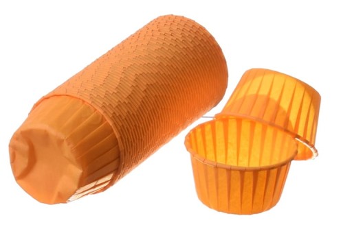 ORANŽOVÉ návliečky na košíčky 50x39mm/48 ks