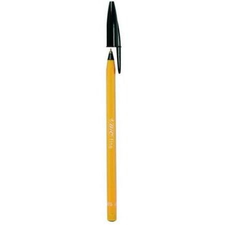BIC oranžovo čierne jemné jednorázové guľôčkové pero 0,8 mm