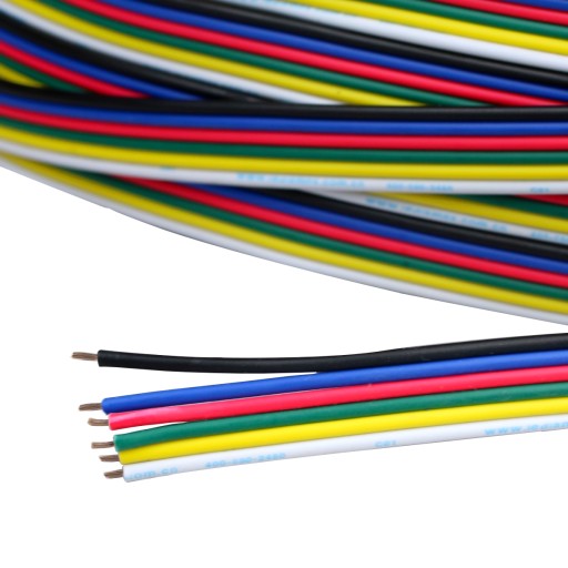 KÁBEL PRE RGB+CCT LED PÁS 6 VODIČOV / 1 METER