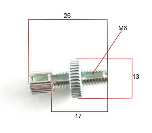 Skrutka SIMSON M6, lanko TENSIONER, napínač páčky spojkovej brzdy