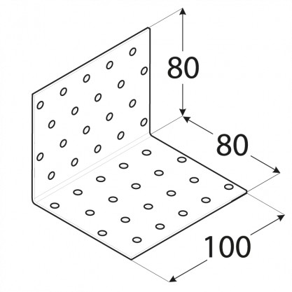 MONTÁŽNY UHOL KM10 80x80x100mm 1ks