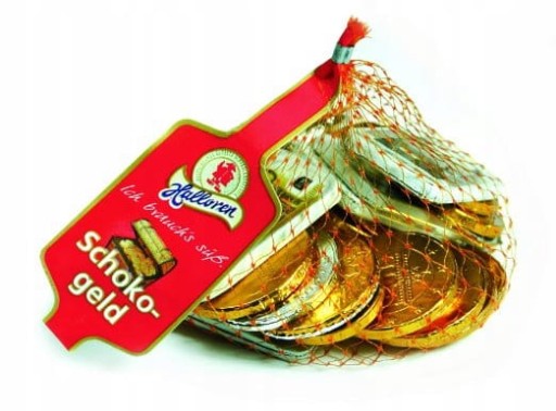 Zlaté Bankovky Čokoládové Mince EURO 150g DE