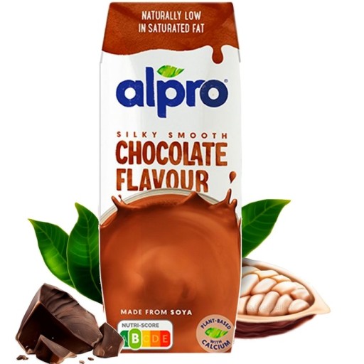 ALPRO Rastlinný nápoj so slamkou, čokoládová príchuť, ČOKOLÁDA 250 ml VEGE