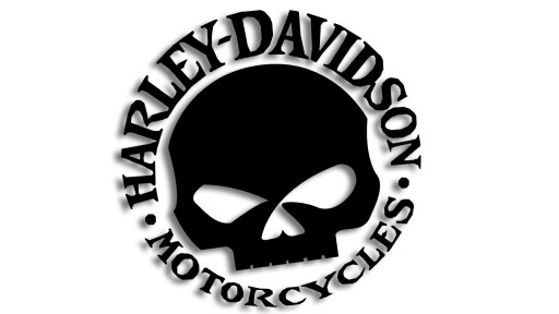 Nálepka na lebku HARLEY DAVIDSON čierna