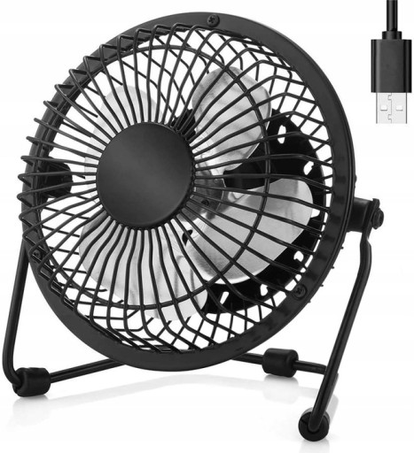 VENTILÁTOR USB ŠTANDARDNÝ KOVOVÝ KANCELÁRSKY STOLNÝ VENTILÁTOR NA STOL