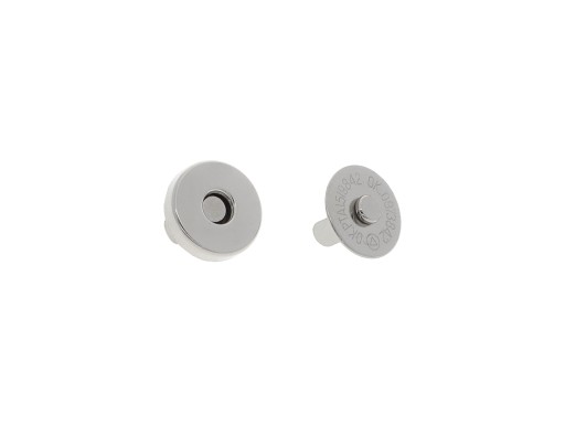Magnetická spona 14mm na peňaženky, 10 kusov, STRIEBORNÁ