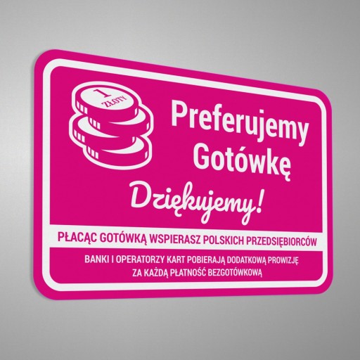 Preferujeme Hotovosť - nálepka 10x15