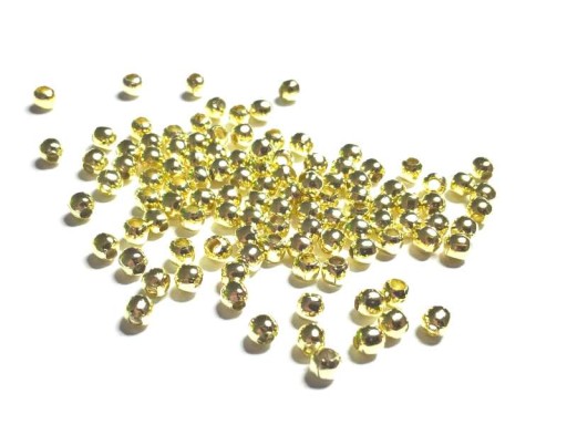 Ozdobné gule 2,4 mm, zlatá farba, 100 ks.
