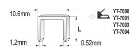 Sponky 14x10,6 mm, 1000 ks YT-7026 YATO