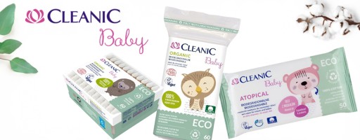 Cleanic Eco Pure Baby vlhčené obrúsky pre deti 99% voda
