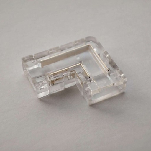 Uhlový konektor pre LED pásik 8mm Rohový 'L' 2 PIN