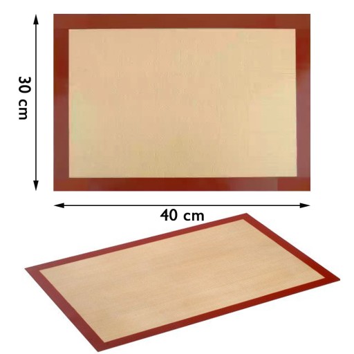 UNIVERZÁLNA SILIKONOVÁ PODLOŽKA NA PEČENIE CHLEBA COOKIES, PREVÁDZANÁ 30x40
