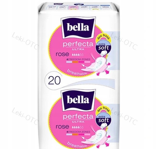 BELLA SANITÁRNE VLOŽKY Super tenké PERFECTA Rose New 2x1