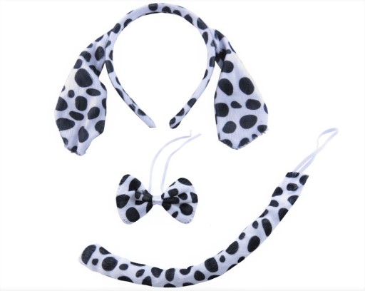 DALMATIAN set Čelenka uši, chvostový motýlik