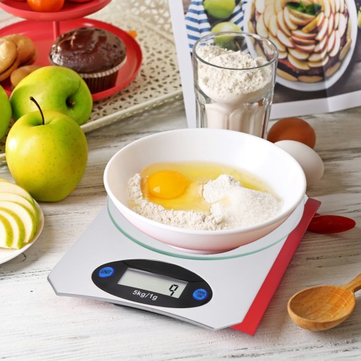 LCD KUCHYŇSKÁ VÁHA DO 5KG, ELEKTRONICKÉ SKLO