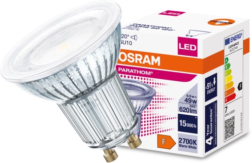 LED halogénová žiarovka GU10 6,9W 620lm OSRAM tepl