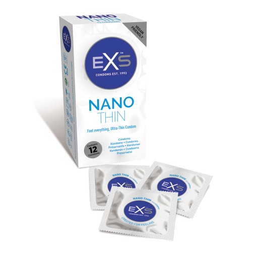 EXS NANO THIN kondómy, ultratenké, priliehavé, 12 ks