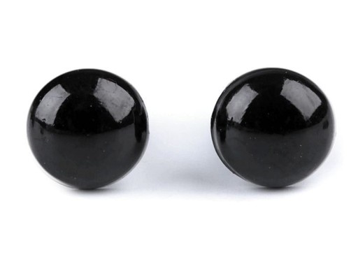 10x Safe CLAMP EYES očká na maskové hračky ČIERNA 14 mm