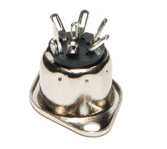 Zásuvka DIN 6pin, 240 stupňov, montáž na panel