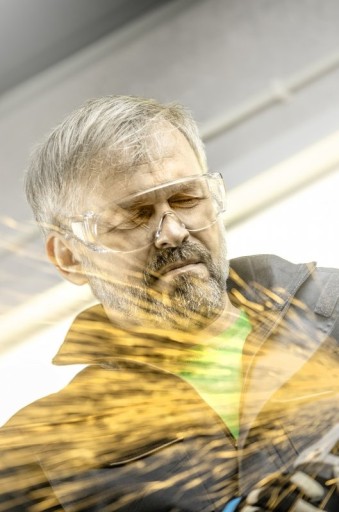 OCHRANNÉ pracovné okuliare, NASTAVITEĽNÉ, číre okuliare, OHS, polykarbonát, HOEGERT