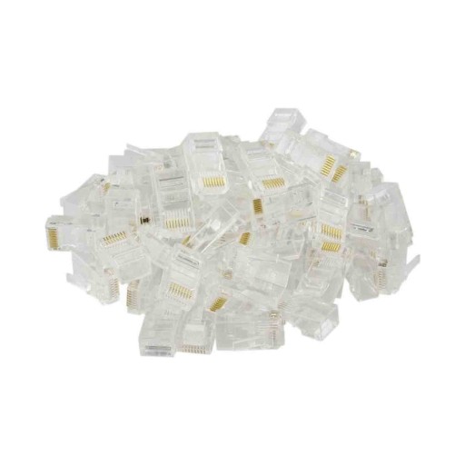 RJ45 8p8c kat. 5e zástrčky UTP, drôt, 50 ks