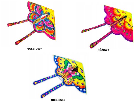 SUPER LIETAJÚCI KITE BUTTERFLY KITE 90cm FARBY