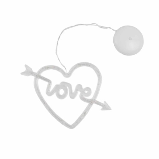 Vešiak na okno LOVE LED na vianočný stromček