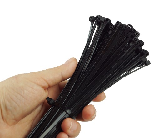 SILNÉ KABELOVÉ VIAZAČKY BIELA PÁSKA 4,8x450 100 KS