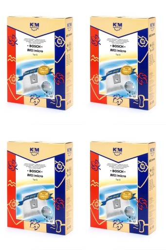 K&M FB02 BOSCH MICRO vrecká do vysávača 4 ks + Typ G syntetický filter