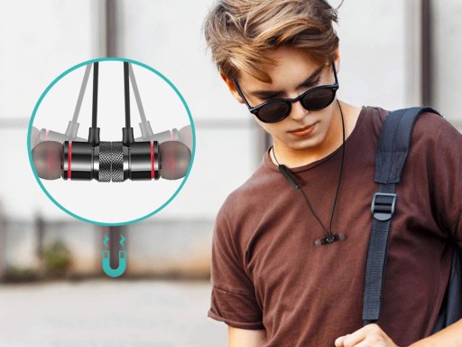 BEZDRÔTOVÉ ŠPORTOVÉ SLÚCHADLÁ BLUETOOTH DO UŠÍ NA BEHANIE DO POSILOVNE